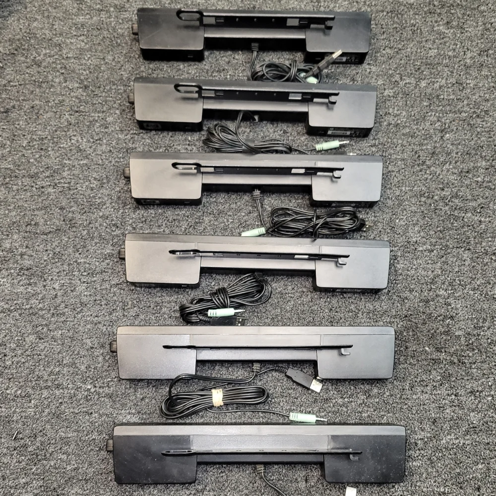6x HP LCD Speaker Bar Soundbar | MODEL: OP-090003 | Power & Audio TESTED | USED